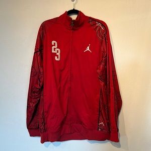 Red Jordan zip up athletic jacket